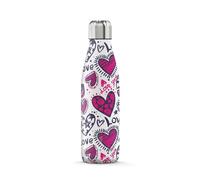 The Steel Bottle Bouteille isotherme en acier inoxydable, avec isolation sous vide à double paroi, capacité de 500 ml, fermeture hermétique, portable, POP#19 Love