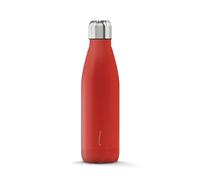 The Steel Bottle - Bouteille isotherme en acier inoxydable, isolation sous vide à double paroi, capacité 500 ml, fermeture hermétique, bouteille d'eau portable (rouge)