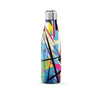 The Steel Bottle - Bouteille isotherme en acier inoxydable, isolation sous vide à double paroi, capacité 500 ml, fermeture hermétique, bouteille d'eau portable (Low Profile)