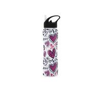 THE STEEL BOTTLE - Most Wanted - Bouteille isotherme en acier inoxydable, isolation sous vide à double paroi, capacité 500 ml, fermeture hermétique, bouteille portable (#44 Love)