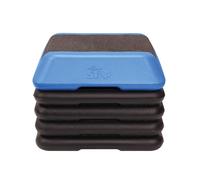 The Step Adjustable High Step Aerobic Platform with 4 Risers, Home Gym Workout Equipment, Fitness Stair Stepper Exercise Platform, Aerobic Exercise Equipment Made in the USA,Blue