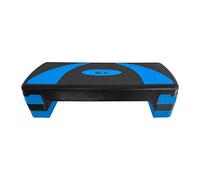 The Step - Grande plateforme de marche aérobie réglable de 78,7 cm pour entraînement cardio, tronc, force, stabilité et résistance, bleu