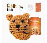 The Stitch Man - Kit de Crochet Débutant Amigurumi - Facile avec Vidéos Pas à Pas - Tout Inclus : Pelote, Crochet Ergonomique et Rembourrage - Minoushka le Chat
