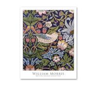 The Strawberry Thief 1883 William Morris Reproduction murale Motif floral oiseau botanique vintage Design textile Art et artisanat Style nature Décoration d'intérieur Cottagecore 28 x 35,6 cm Poster