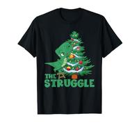 The Struggle Arbre de Noël Amusant en Forme de Dinosaure T-Rex T-Shirt Graphique avec Valeur