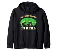 The Struggle is Real Drôle, Dinosaure T-Rex Mignon pour Les Amateurs de Tacos Sweat à Capuche