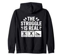 The Struggle is Real Funny T-Rex Gym Workout Sweat à Capuche