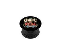 The Struggle is Real Funny Workout Gym Humour PopSockets PopGrip Adhésif