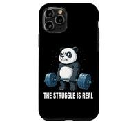 The Struggle is Real Panda Fitness Haltérophilie Deadlifting Coque pour iPhone 11 Pro