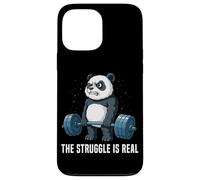 The Struggle is Real Panda Fitness Haltérophilie Deadlifting Coque pour iPhone 13 Pro Max