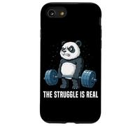 The Struggle is Real Panda Fitness Haltérophilie Deadlifting Coque pour iPhone SE (2020) / 7/8