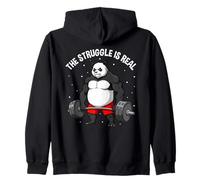 The Struggle is Real Panda Gym Strength Sweat à Capuche