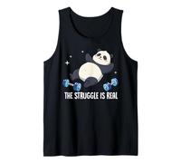 The Struggle is Real Panda Workout Humor Débardeur