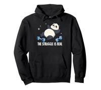 The Struggle is Real Panda Workout Humor Sweat à Capuche