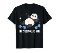 The Struggle is Real Panda Workout Humor T-Shirt