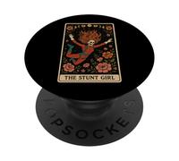 The Stunt Girl Carte de Tarot drôle Bras cassé épaule blessure PopSockets PopGrip Adhésif