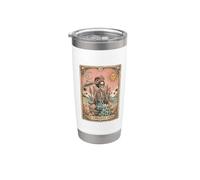 The Summerween Queen Skeleton Tarot Vintage Gobelet isotherme en acier inoxydable double paroi