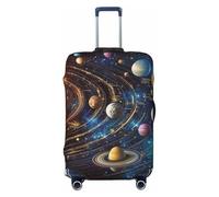 The Sun and Other Planets Housse de protection élastique pour valise de voyage Motif imprimé anti-rayures, Noir , M