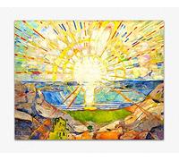 The Sun décoratif moderne pour la maison - Edvard Munch Sun Poster d'art | Sun Wall Art Aesthetic Room Decor, Boho Bedroom Minimalist Gift for Women Affiche Decoration Murale (29.7cm x 41.9 cm (A3))