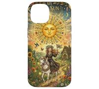 The Sun Tarot Card Celestial Maiden Horse Coque pour iPhone 14