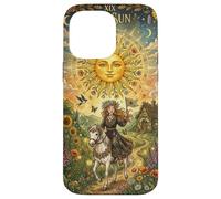 The Sun Tarot Card Celestial Maiden Horse Coque pour iPhone 14 Pro Max