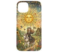 The Sun Tarot Card Celestial Maiden Horse Coque pour iPhone 15 Plus