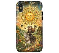 The Sun Tarot Card Celestial Maiden Horse Coque pour iPhone X/XS