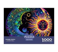 The Sun, The Moon and The Stars Puzzle The Sun The Moon and The Stars 1000 Pièces Volumineuses Haute Qualité, Esthétique Créative, Jeu De Puzzle Difficile, Adapté Aux Hommes/Femmes, Adultes Et Person