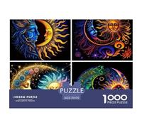 The Sun, The Moon and The Stars Puzzle The Sun The Moon and The Stars Défi De 1000 Pièces Haute Qualité, Esthétique Panoramique, Jeu De Puzzle Difficile, Adapté Aux Hommes/Femmes, Adultes Et Personne