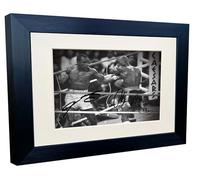 The Super Combat Marvelous Marvin Hagler vs Sugar Ray Leonard Boxing Cadre photo dédicacé avec signature The Four Kings Hagler Hearns Leonard Duran 1