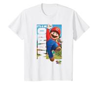 The Super Mario Bros. Movie It’s-a Me Mario Poster T-Shirt, Enfant, Blanc, 2 Ans