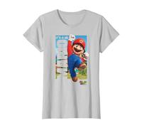 The Super Mario Bros. Movie It’s-a Me Mario Poster T-Shirt, Femme, Argent, L