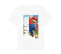 The Super Mario Bros. Movie It’s-a Me Mario Poster T-Shirt, Femme Grandes Tailles, Blanc, 1X
