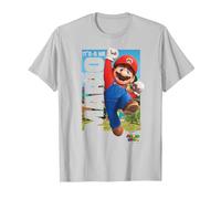 The Super Mario Bros. Movie It’s-a Me Mario Poster T-Shirt, Homme, Argent, L