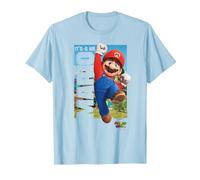 The Super Mario Bros. Movie It’s-a Me Mario Poster T-Shirt, Homme, Bleu Céleste, 3XL