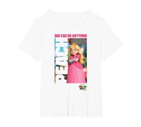 The Super Mario Bros. Movie She Can Do Anything Peach Poster T-Shirt, Femme Grandes Tailles, Blanc, 2X
