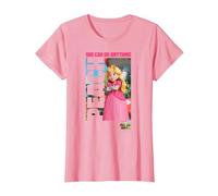 The Super Mario Bros. Movie She Can Do Anything Peach Poster T-Shirt, Femme, Rose, XXL