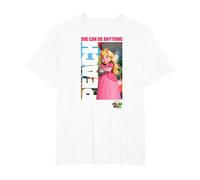 The Super Mario Bros. Movie She Can Do Anything Peach Poster T-Shirt, Homme Grandes Tailles, Blanc, 3X Tall