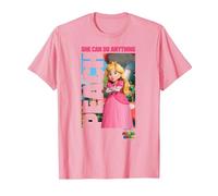 The Super Mario Bros. Movie She Can Do Anything Peach Poster T-Shirt, Homme, Rose, XXL