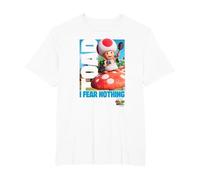 The Super Mario Bros. Movie Toad I Fear Nothing Poster T-Shirt, Homme Grandes Tailles, Blanc, 3X Tall