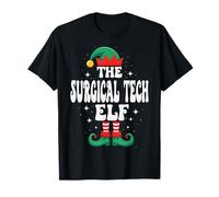 The Surgical Tech Elf Funny Christmas Matching Family T-Shirt