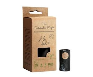 The Sustainable People 112 Sacs pour déchets canins compostables à domicile - Certifié OK compost HOME - Grands et Extra Épais (18 micromètre), Sûrs et Résistants à l’humidité