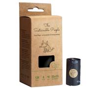 The Sustainable People 120 Sacs à déchets canins compostables à domicile | Grand, Épais (18 µm), Résistant, Imperméable, Certifié OK compost HOME, Compostable à domicile, 8 rouleaux