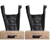 The Sustainable People 160 Sacs pour déchets canins compostables à domicile - Certifié OK compost HOME - Grands et Extra Épais (18 micromètre), Sûrs et Résistants à l’humidité (Lot de 2)