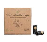 The Sustainable People 252 Sacs à déchets canins compostables à domicile | Avec poignées, Grand, Épais (18 µm), Résistant, Imperméable, Certifié OK compost HOME, compostable à domicile, 18 rouleaux