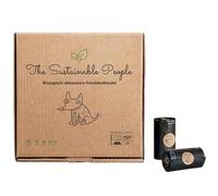 The Sustainable People 270 Sacs pour déchets canins compostables à domicile - Certifié OK compost HOME - Grands et Extra Épais (18 micromètre), Sûrs et Résistants à l’humidité