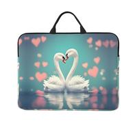 The Swan in Love Housse pour ordinateur portable 16,5 x 12,2" Compatible avec les ordinateurs portables 14" pour un rangement facile
