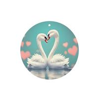 The Swan in Love Lot de 4 désodorisants de voiture parfumés à la lavande longue durée à suspendre pour intérieur de véhicule, décoration parfumée double face pour voiture, maison, armoire