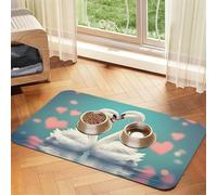 The Swan in love Nappe en cuir absorbant pour animal domestique Convient pour chiens ou chats