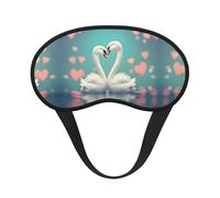 The Swan in Love Print Blackout Masque de sommeil - Couverture des yeux confortable, bloquant la lumière, parfait pour les voyages, la méditation et le camping